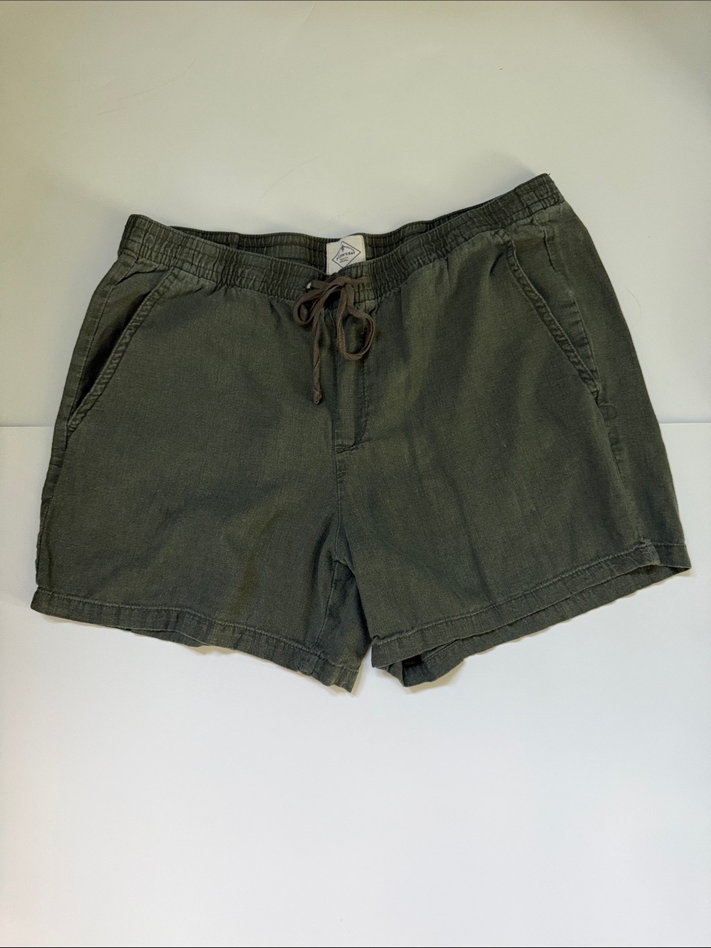 St. John's Bay Olive Drawstring Athletic Shorts Size Large
